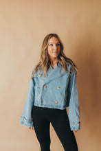 Load image into Gallery viewer, CROPPED DENIM TRENCH
