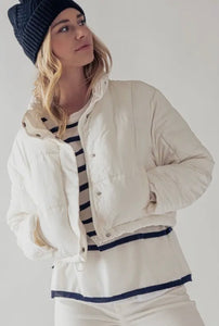 CROPPED PUFFER | IVORY