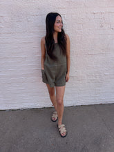 Load image into Gallery viewer, UTILITY ROMPER | OLIVE
