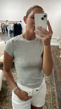 Load image into Gallery viewer, RIBBED SLINKY TEE | HEATHER GREY
